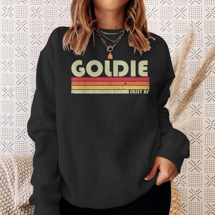 Goldie Name Personalized Retro Vintage 80S 90S Birthday Sweatshirt Gifts for Her