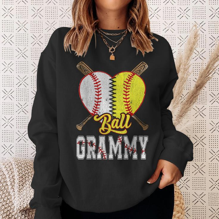 Grammy Of Both Ball Grammy Baseball Softball Pride Sweatshirt Gifts for Her