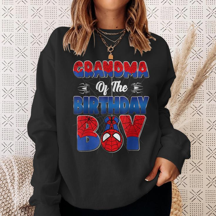 Grandma Of The Birthday Boy Spider Family Matching Sweatshirt Gifts for Her