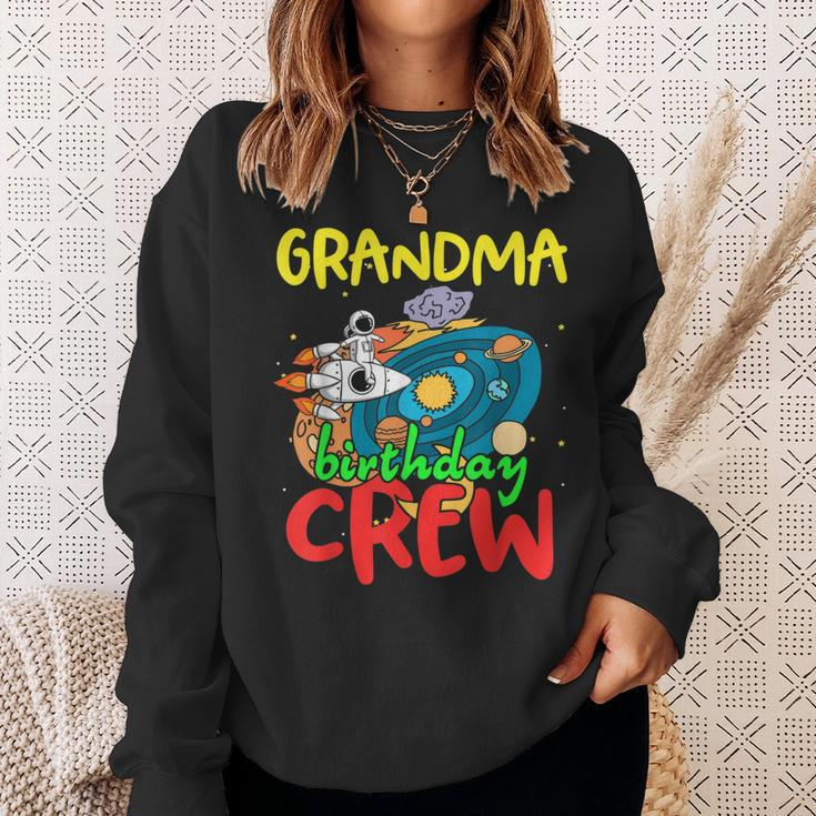 Grandma Birthday Crew Outer Space Planets Universe Party Sweatshirt Gifts for Her