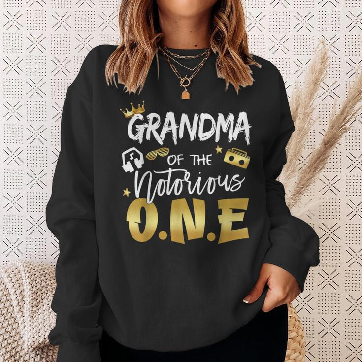 Grandma Of The Notorious One 1St Birthday School Hip Hop Sweatshirt Gifts for Her