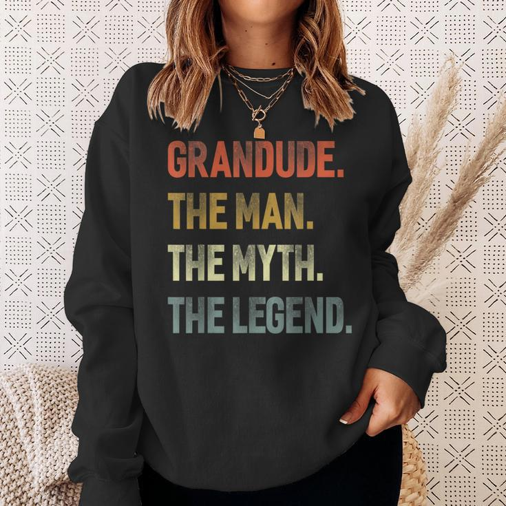 Grandude The Man The Myth The Legend Grandpa Father Day Sweatshirt Gifts for Her
