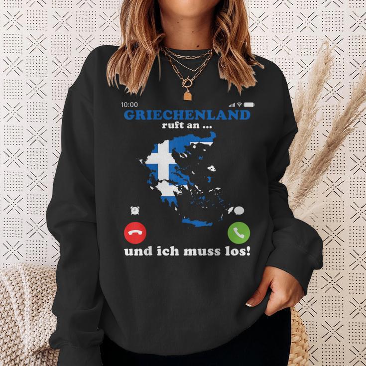 Greece Flag Greece Ruft An Ich Muss Los Greek Sweatshirt Geschenke für Sie