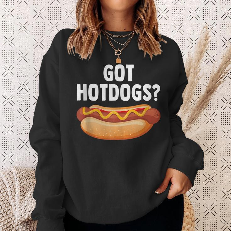 Grilling Cookout Joke Got Hot Dogs Hot Dog Grill Sweatshirt Gifts for Her