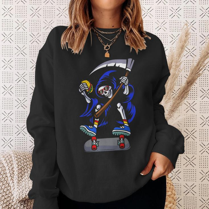 Grim Reaper Taco Sweatshirt Gifts for Her