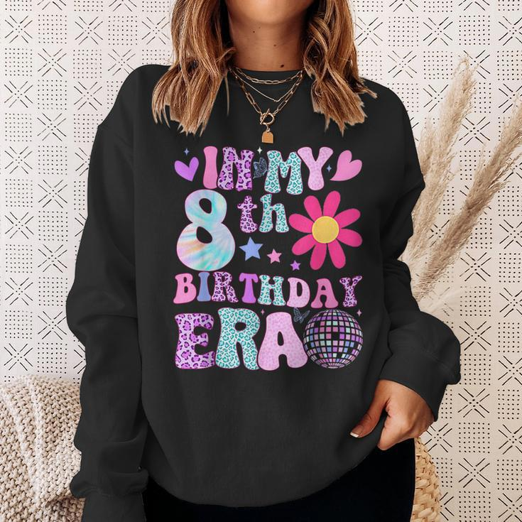 Groovy In My 8Th Birthday Era 8 Years Old Sweatshirt Gifts for Her