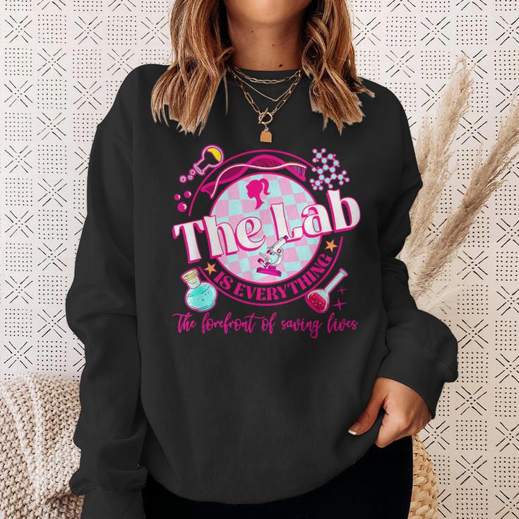 Groovy The Lab Is Everything The Forefront Of Saving Lives Sweatshirt Gifts for Her