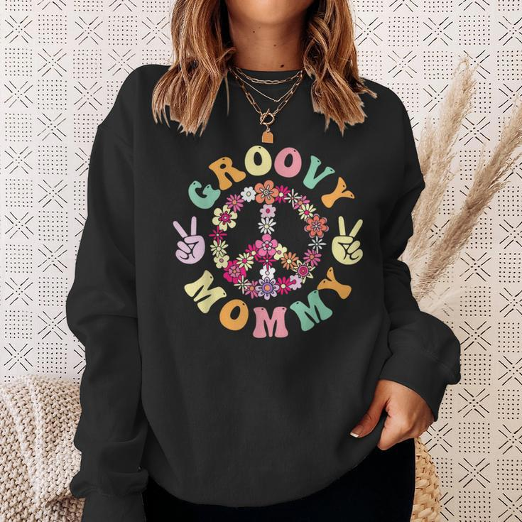 Groovy Mommy Retro Dad Matching Family 1St Birthday Party Sweatshirt Gifts for Her