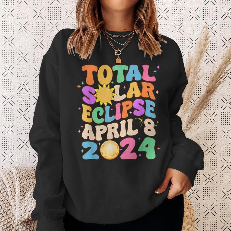 Groovy Total Sun Eclipse April 8 2024 Sweatshirt Gifts for Her