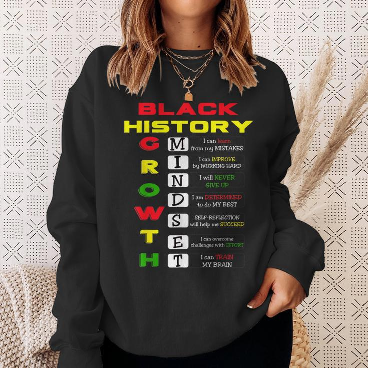Growth Mindset Definition Cool Black History Month 2024 Sweatshirt Gifts for Her