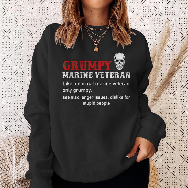 Grumpy Marine Veteran For Veterans Day Sweatshirt Gifts for Her