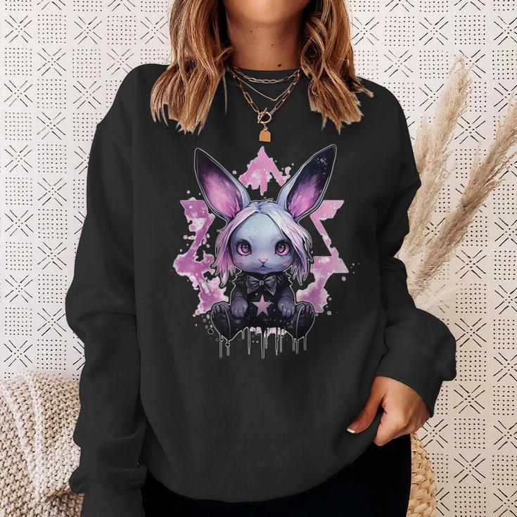 Gruseliger Niedlicher Hase Pastell Goth Kaninchen Hexe Ästhetik Sweatshirt Geschenke für Sie