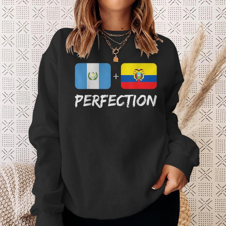 Guatemalan Plus Ecuadorian Perfection Mix Flag Heritage Sweatshirt Gifts for Her