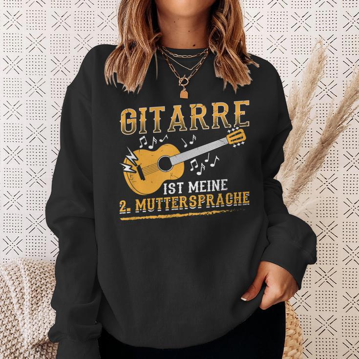 Guitar Is Meine Muttersprache Guitar Player Rock Band Sweatshirt Geschenke für Sie