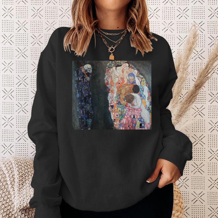 Gustav Klimt's Death And Life Famous Painting Sweatshirt Gifts for Her