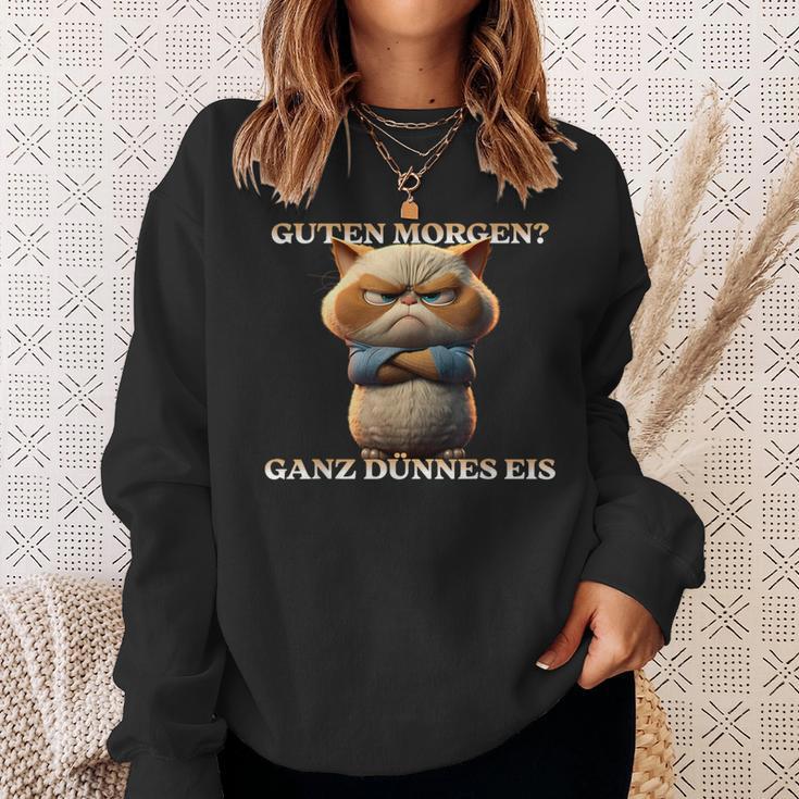 Guten Morgen Ganz Thin Ice Guten Morgen Ganz Thin Ice Black Sweatshirt Geschenke für Sie