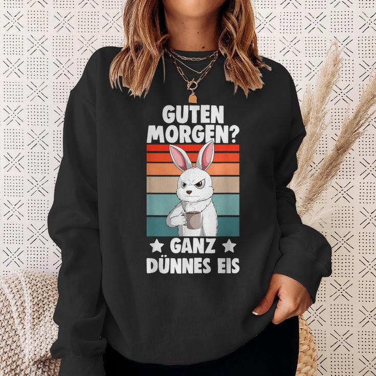 Guten Morgen Ganz Thin Ice Cream Rabbit S Sweatshirt Geschenke für Sie