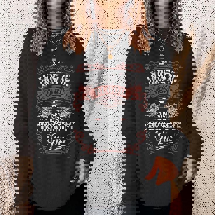 Hairston Blood Runs Through My Veins Vintage Family Name Sweatshirt Gifts for Her