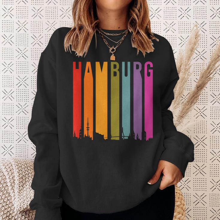 Hamburg Retro Skyline Souvenir Vintage Sweatshirt Geschenke für Sie