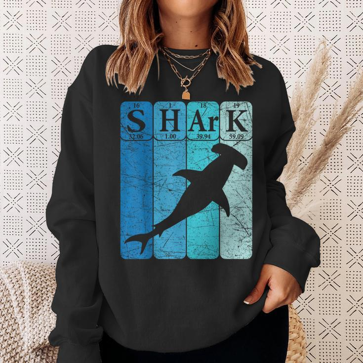Hammerhead Shark Periodic Table Elements Retro Shark Sweatshirt Gifts for Her