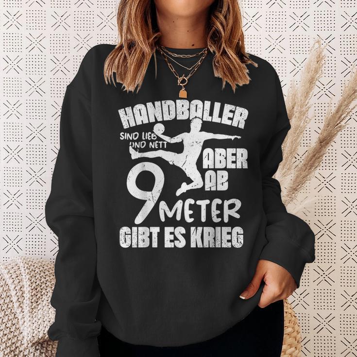 Handballer Sind Lieb Handball Saying Handball Fan Sweatshirt Geschenke für Sie