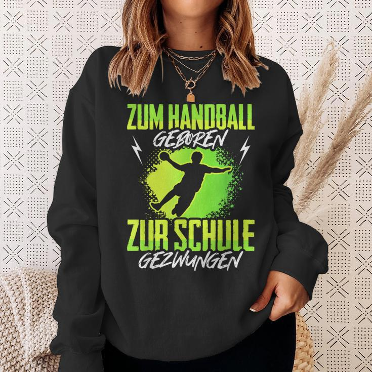 Handballgeborenes Kindershirt - Zur Schule Gezwungen, Handball-Sweatshirt Geschenke für Sie