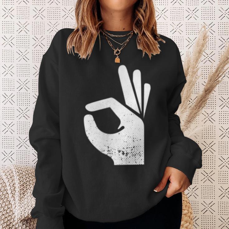 Handsign Reinguckt Reingeschaut Meme Sweatshirt Geschenke für Sie