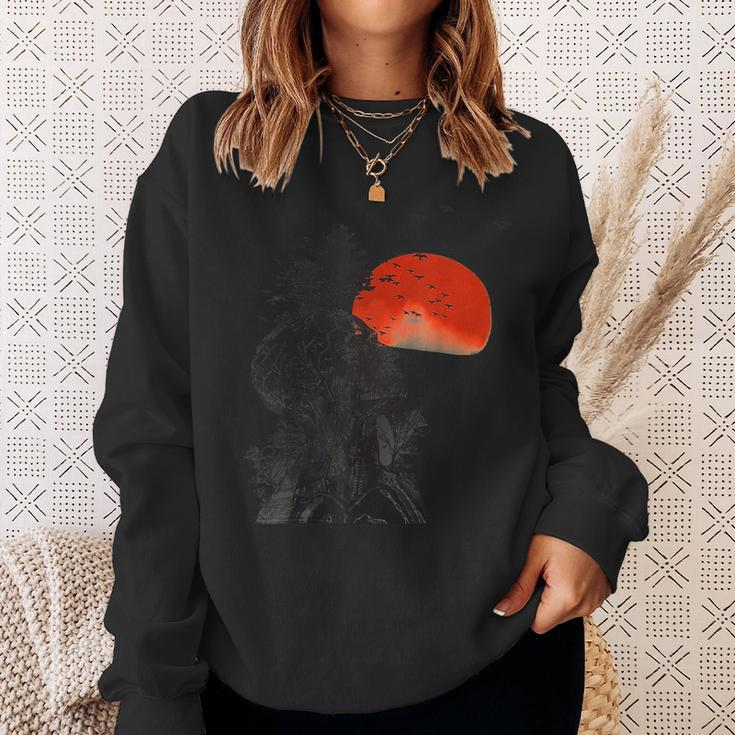 Hangover Human Tree Surreal Artistic Sunset Sweatshirt Gifts for Her