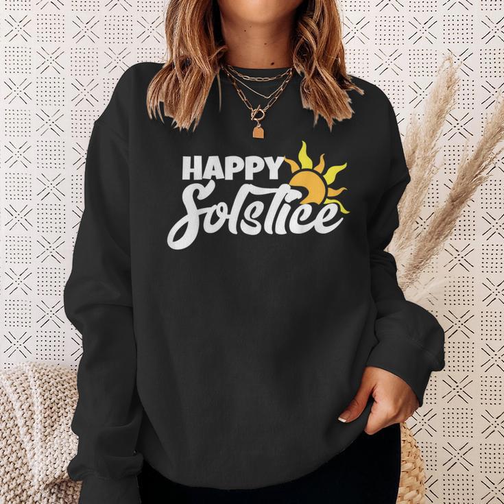 Happy Solstice Winter Solstice Pagan Sweatshirt Gifts for Her