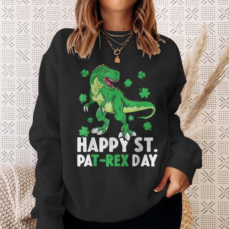 Happy St Pat-Rex Dinosaur Saint Patrick's Day For Boys Girls Sweatshirt Gifts for Her