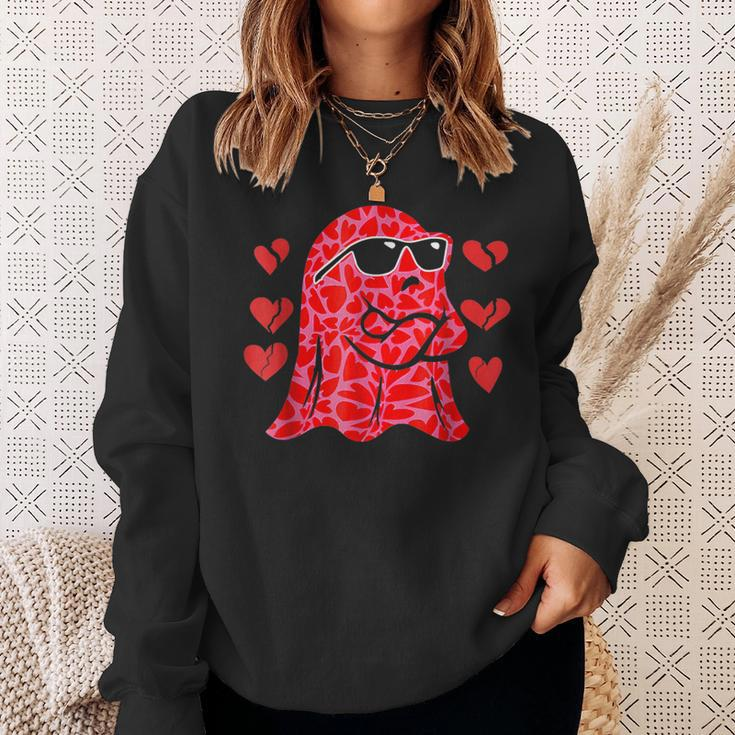 Happy Valentine Cute Ghost Retro Be My Boo Spooky Ghost Sweatshirt Gifts for Her