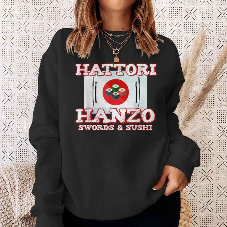 Hattori Hanzo Swords & Sushi Katana Japan Sweatshirt Gifts for Her