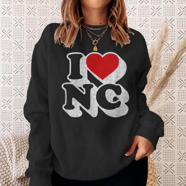 I Heart Love Nc North Carolina Souvenir Sweatshirt Gifts for Her