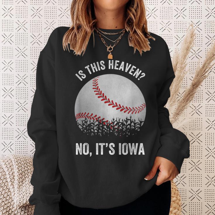 Is This Heaven No It's Iowa Vintage Baseball Corn Fields Sweatshirt Gifts for Her