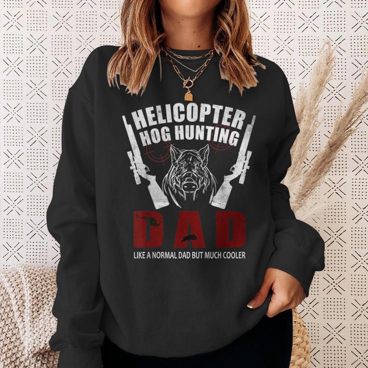 Helicopter Hog Hunting Wild Hogs Grunt Boar Hunting Dad Sweatshirt Gifts for Her