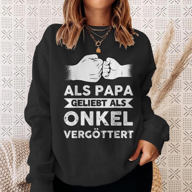 Herren Als Papa Geliebt Als Onkelergöttert Papa Onkel Sweatshirt Geschenke für Sie