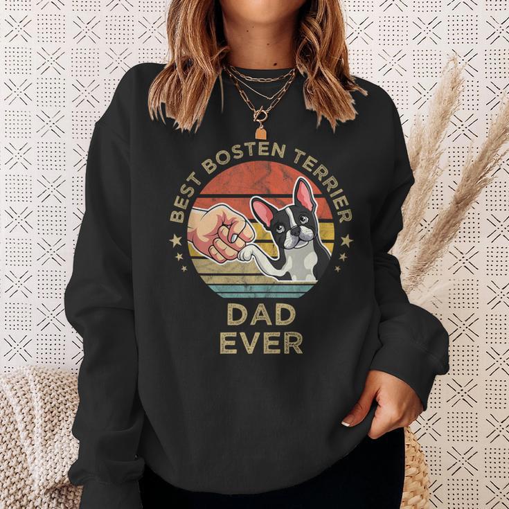 Herren Best Bosten Terrier Dad Ever Hund Bostie Papaateratertag Sweatshirt Geschenke für Sie