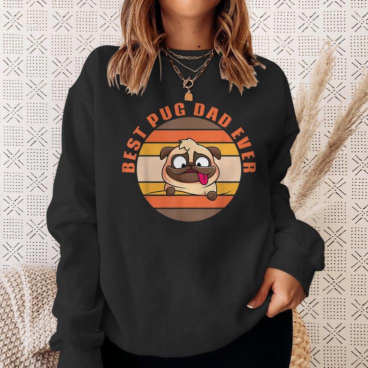 Herren Bester Mops Papa Aller Zeiten Sunset Hundelieb Sweatshirt Geschenke für Sie