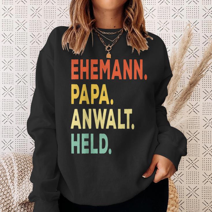 Herren Ehemann Papa Anwalt Held Retro-Jahrgangatertag Sweatshirt Geschenke für Sie