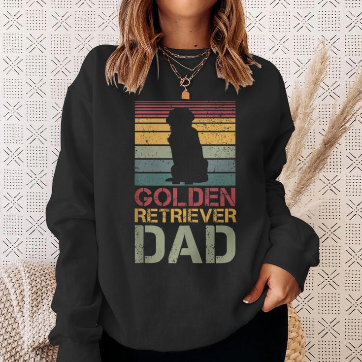 Herren Golden Retriever Dad Papaintage Hund Hunde Pfote Sweatshirt Geschenke für Sie