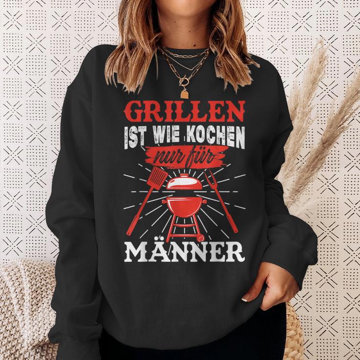 Herren Grillen Ist Kochen Für Männer Grillmeister Spruch Papa Opa Sweatshirt Geschenke für Sie