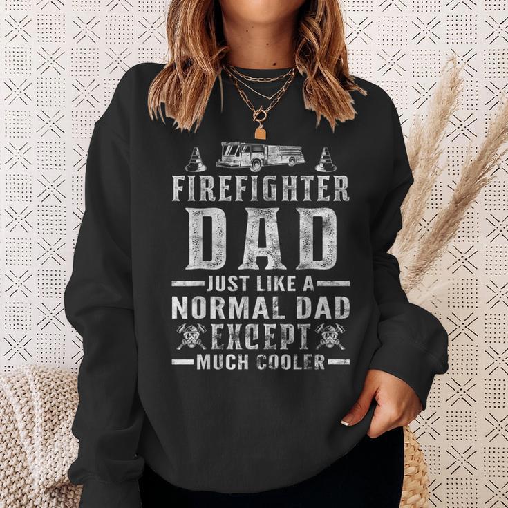 Herren Ich Bin Ein Feuerwehrvater Wie Ein Normaler Papa Aberiel Cooler Sweatshirt Geschenke für Sie