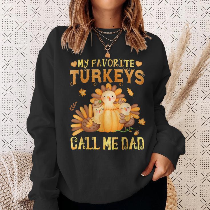 Herren Meine Lieblingstruthähne Nennen Mich Papa Lustiger Herbst Thanksgiving Sweatshirt Geschenke für Sie