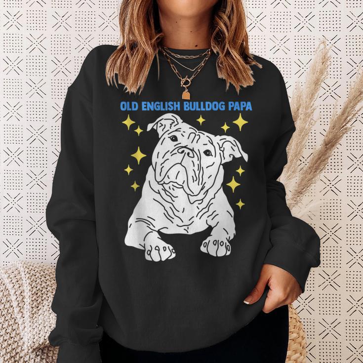 Herren Old English Bulldog Papa Herrchen Old English Bulldog Sweatshirt Geschenke für Sie