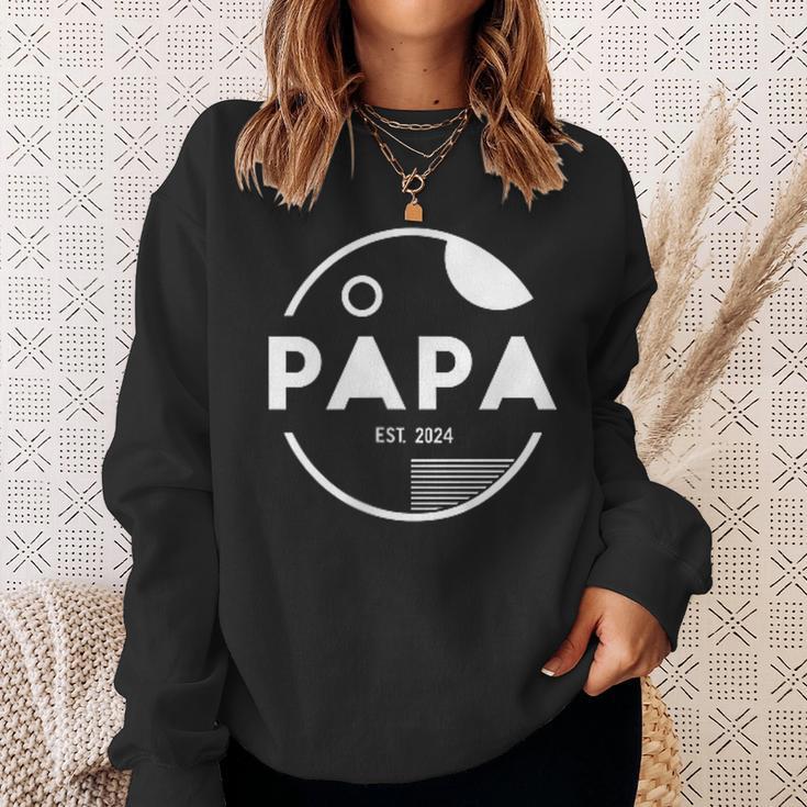 Herren Papa 2024Ater 2024 Befördert Zum Papa Est 2024 Sweatshirt Geschenke für Sie