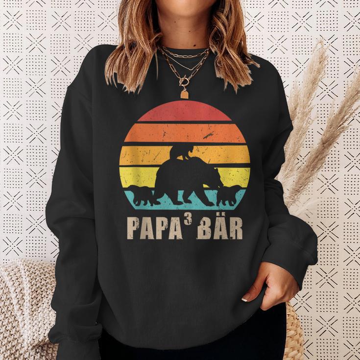 Herren Papa 3 Bär Bär Papa 3 Kinder Sweatshirt Geschenke für Sie