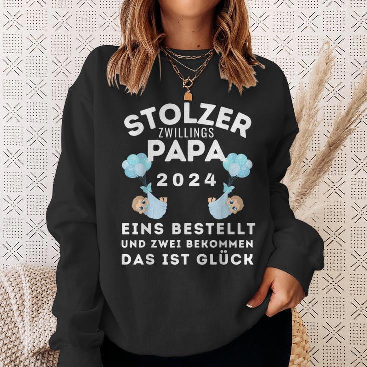 Herren Papaon Zwillingen 2024On Zwillingsjungen Zumatertag Sweatshirt Geschenke für Sie