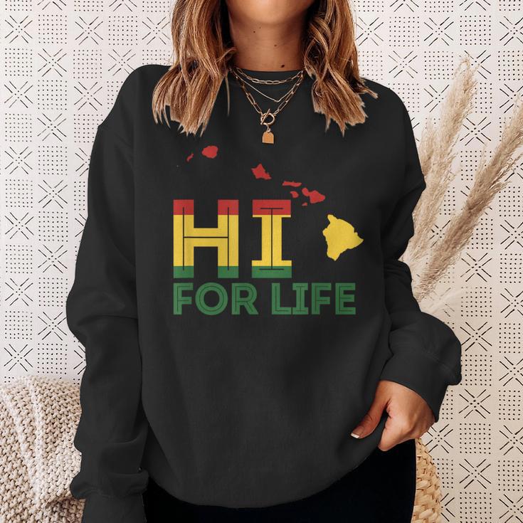 Hi For Life Rasta Hawaii Island Rastafari Reggae Sweatshirt Gifts for Her