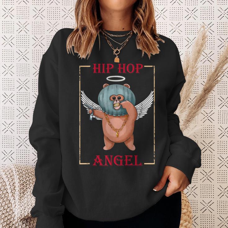 Hip Hop Angel Teddy Cute Gangster Bear Sweatshirt Gifts for Her