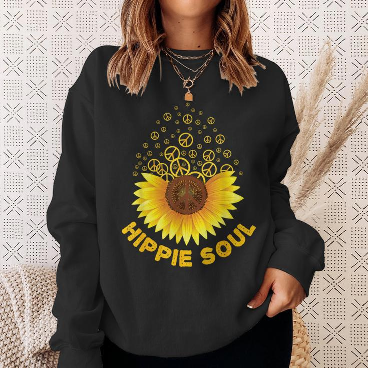 Hippie Soul Hippies Peace Vintage Retro Costume Hippy Sweatshirt Gifts for Her